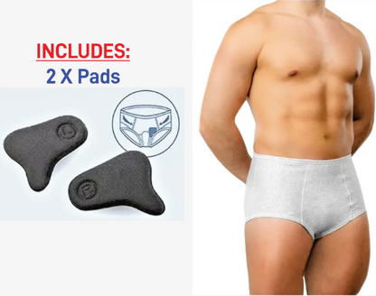 Servoclin Hernia Block low-cut unisex briefs providing inguinal hernia support, additional view