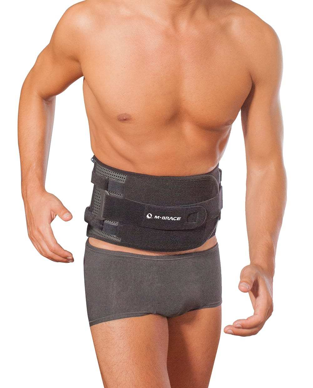 Air LSO back brace with moldable panel for lumbar support.