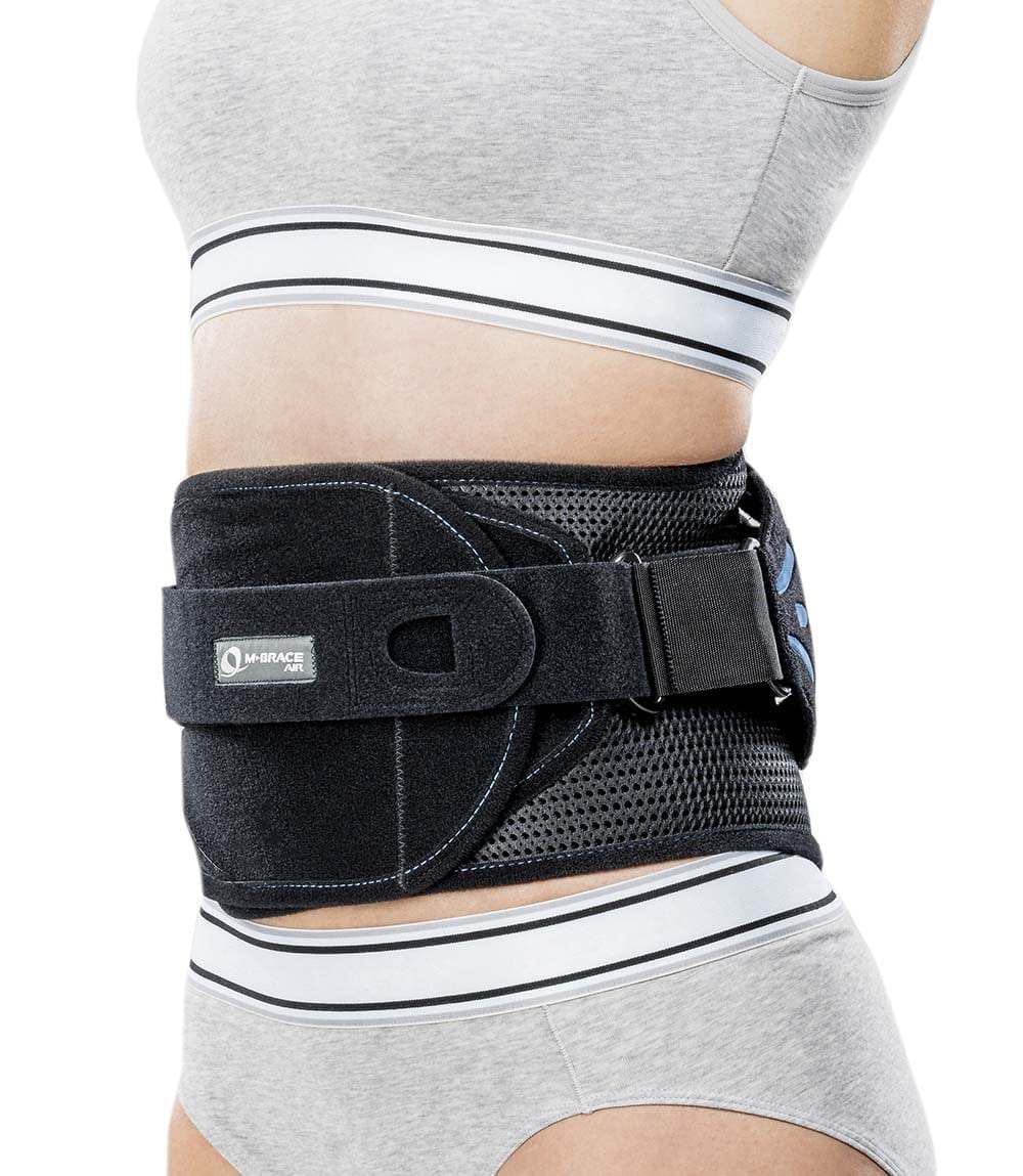 M-Brace Model 505 orthopedic back support worn properly