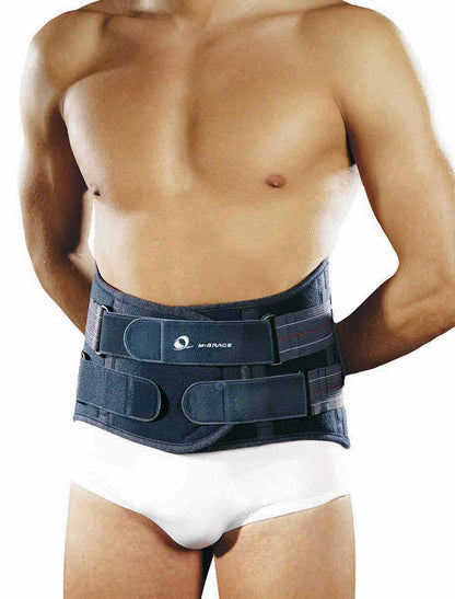 M-Brace Mini Lumblock back brace providing support for lumbar-sacral region.