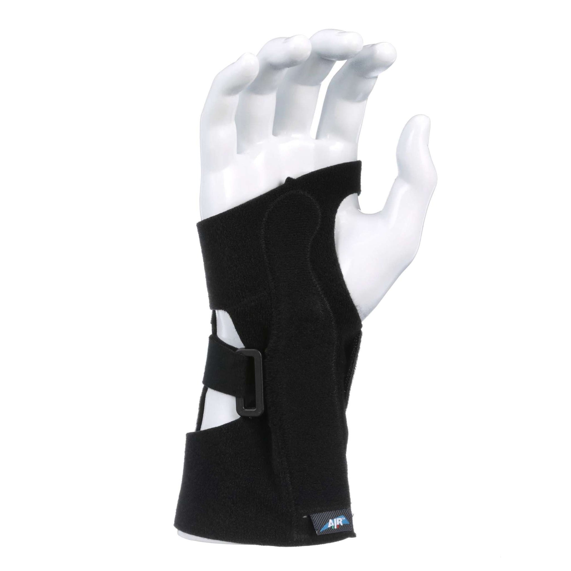 M-Brace Wrist Splint #134 with adjustable Velcro, breathable microfiber, and aluminum stays for support and comfort.