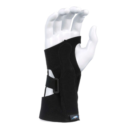 M-Brace Wrist Splint #134 with adjustable Velcro, breathable microfiber, and aluminum stays for support and comfort.