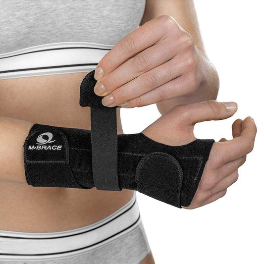 M-Brace Wrist splint for injury support and protection.